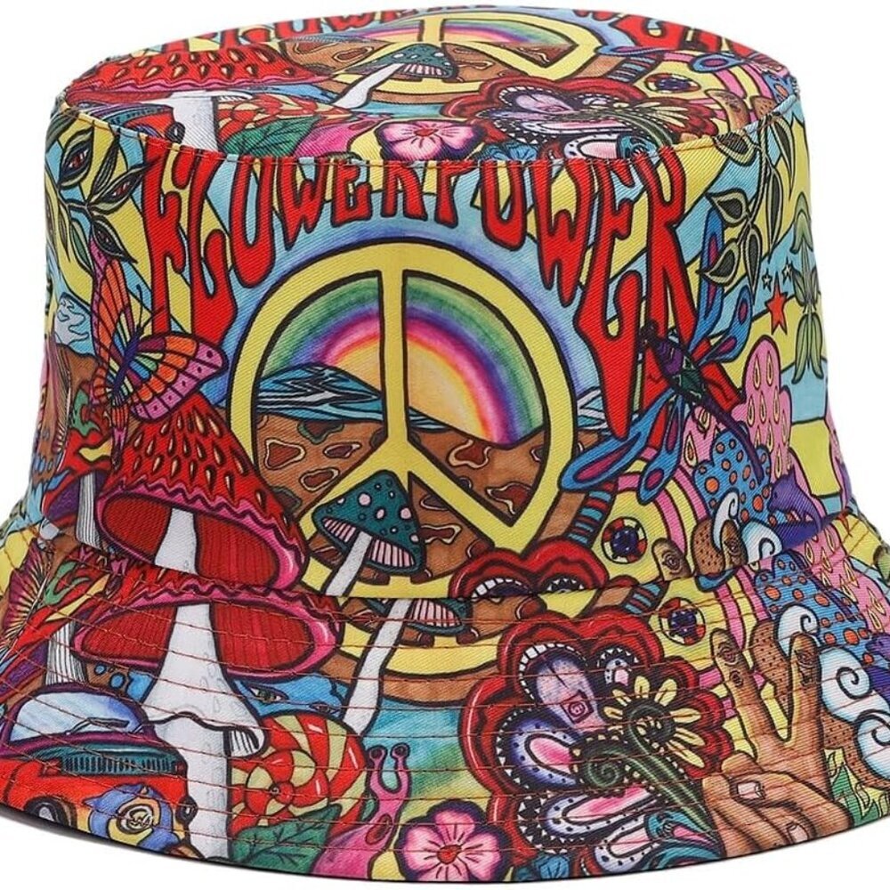 Bucket Hat for Men Women,Packable Reversible Printed Sun Hats,Fisherman Outdoor